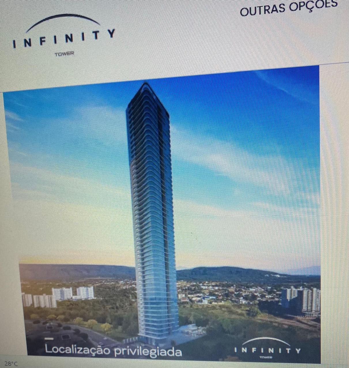 Apto no Edifício Infinity Tower em Caldas novas com 4 suites com 208m²!